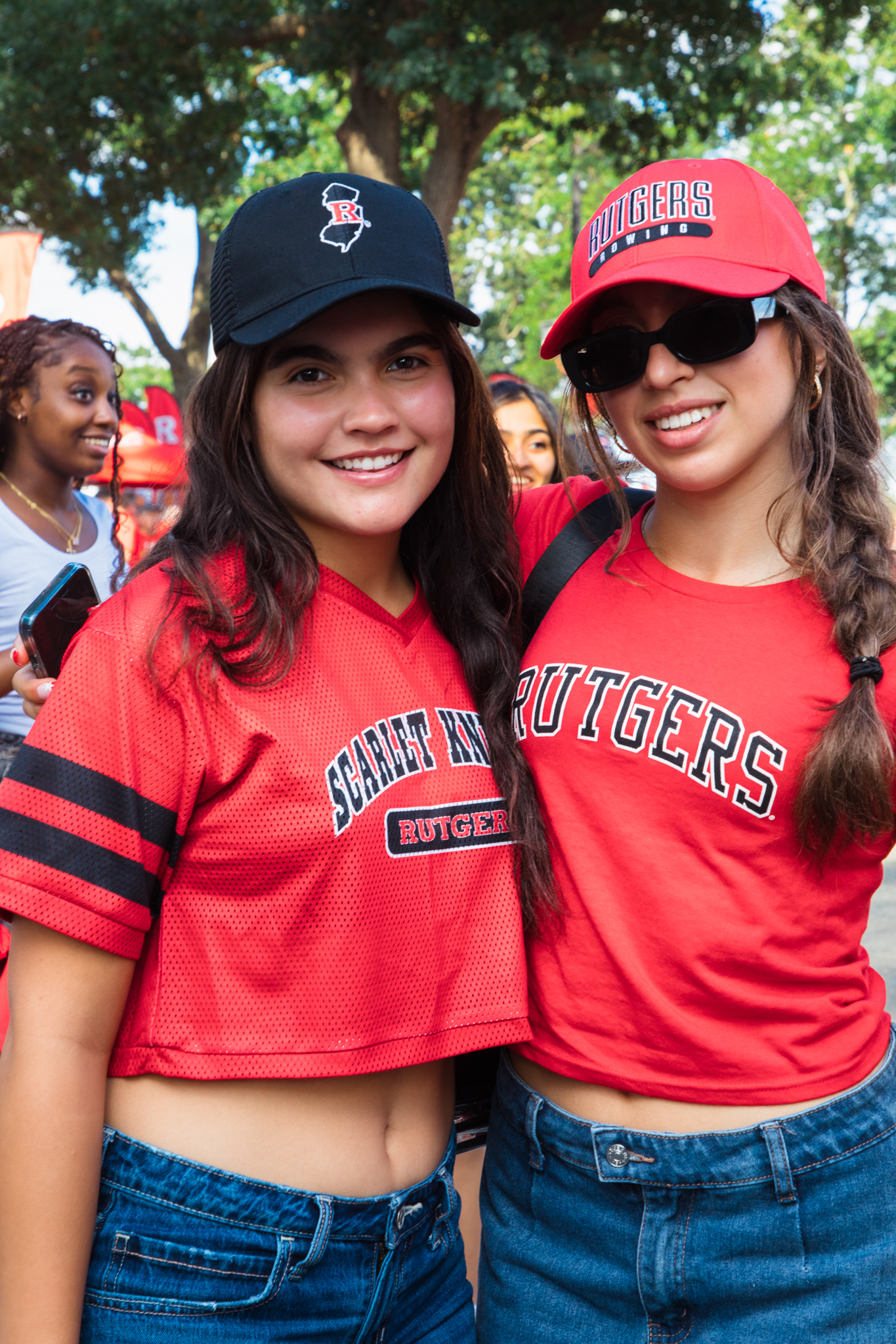 Two students posing together